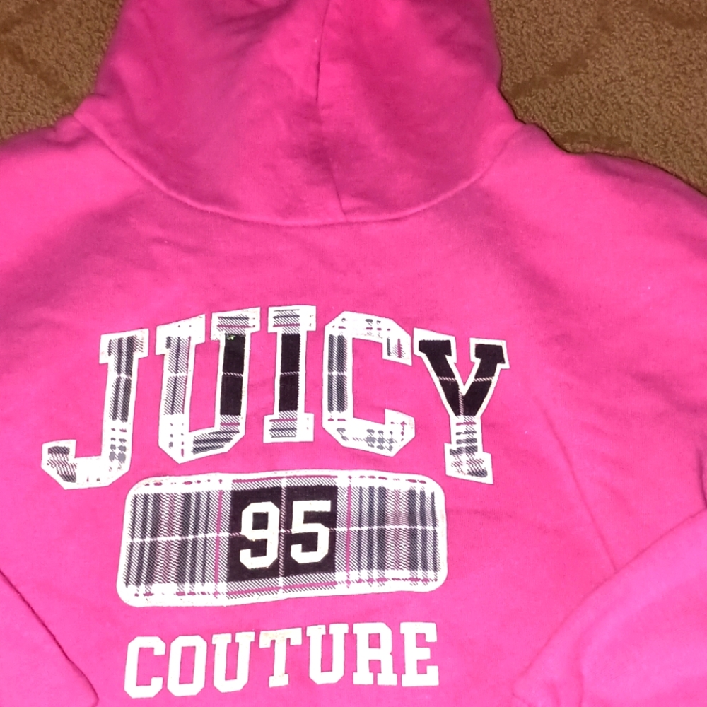 JUICY COUTURE GIRLS XL 14 16 HOODIE SWEATSHIRT TOP SHIRT PINK $98
